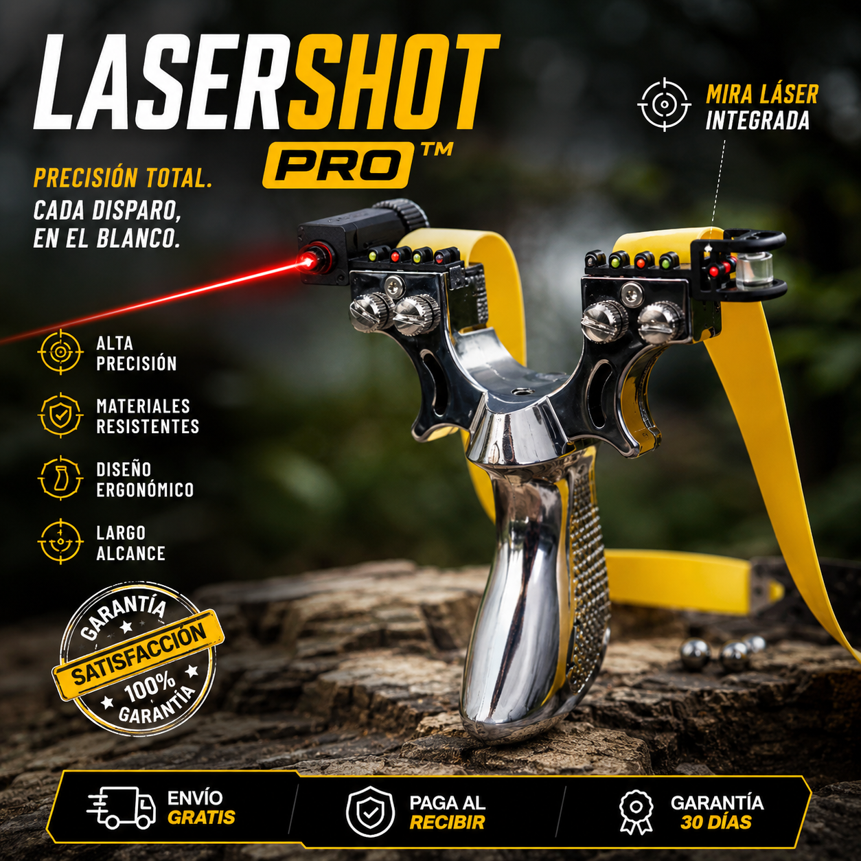 🎯LaserShot Pro™ RESORTERA DE PRECISIÓN CON LÁSER + ENVÍO GRATIS🎁