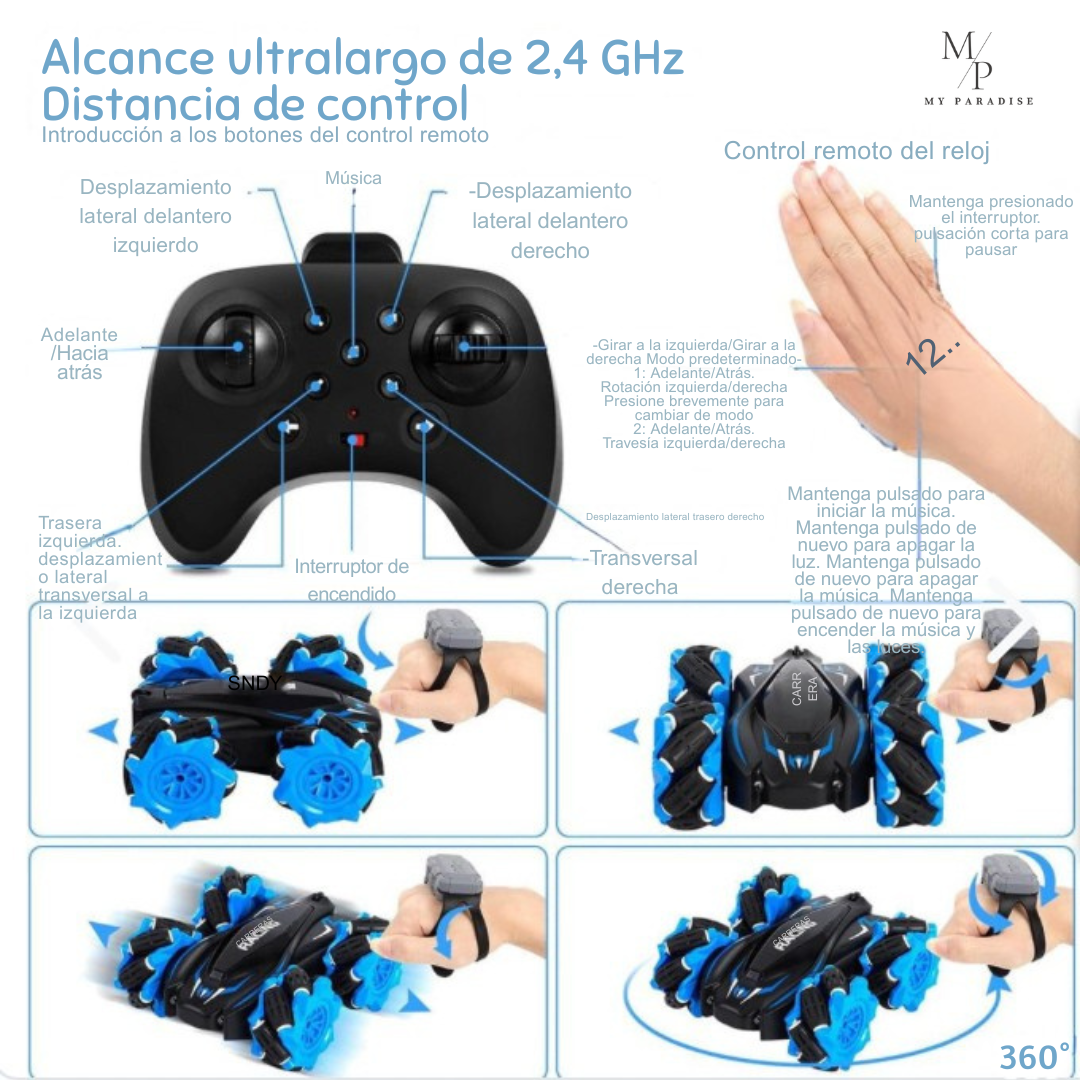 TURBOSTUNT™️RC - AUTO CONTROL POR GESTOS -ACROBACIAS⭐