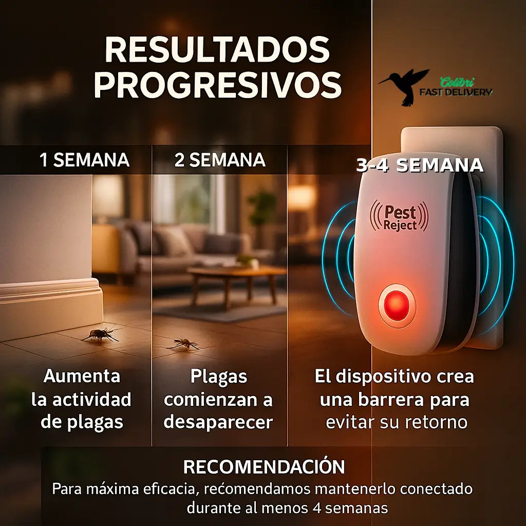 REPELENTE ELECTRICO ULTRASONIDO°PEST REJECT