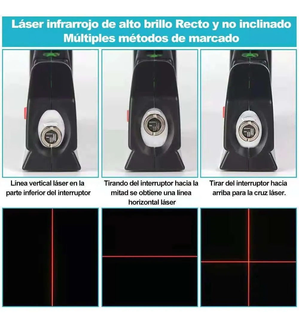 Nivelador de Medición Láser Multifuncional 4 en 1 HomeTecno™