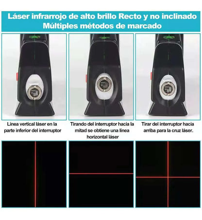 Nivelador de Medición Láser Multifuncional 4 en 1 HomeTecno™