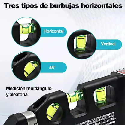 Nivelador de Medición Láser Multifuncional 4 en 1 HomeTecno™