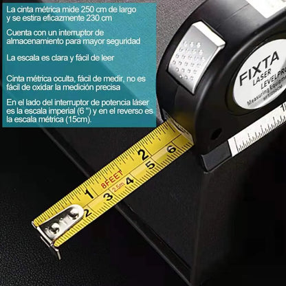 Nivelador de Medición Láser Multifuncional 4 en 1 HomeTecno™