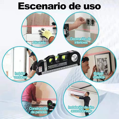 Nivelador de Medición Láser Multifuncional 4 en 1 HomeTecno™