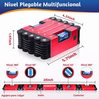Nivel de Burbuja Plegable Multiángulo